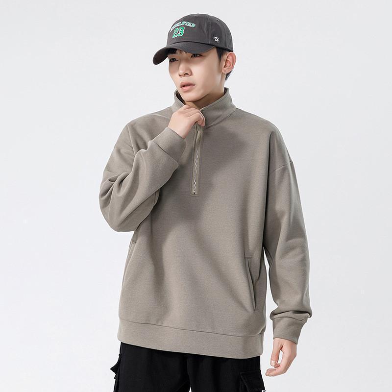 ゴルフウェア メンズ ポロシャツ ゴルフシャツ ハーフジップ プルオーバー トレーナー ハイネック シンプル ゆったり 防寒 通学 通勤 春 秋冬 | ブランド登録なし | 02