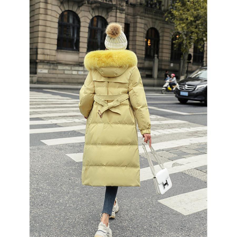 ダウンコート レディース フード付け 冬 ダウンジャケット ロング