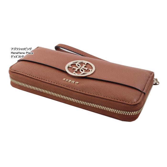 GUESS（ゲス） 財布 VG669146 COGNAC GUESS サークルプレートデザイン