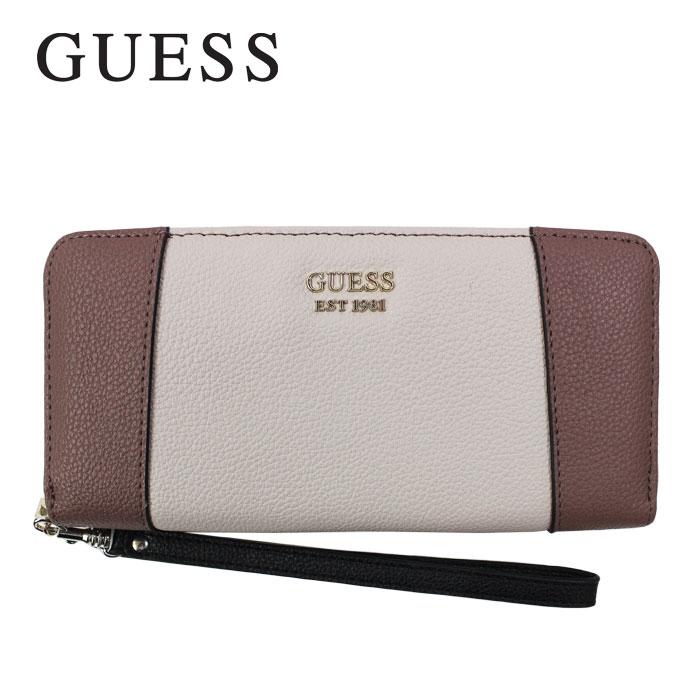 ゲス 財布 VG788146 STONE MULTI バイカラー NAYA Large Zip Around Wallet GUESS