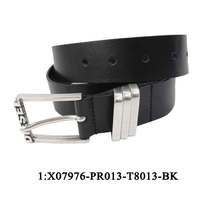 DIESEL（ディーゼル） ベルト X07976 PR013 メタル3連ループ レザー