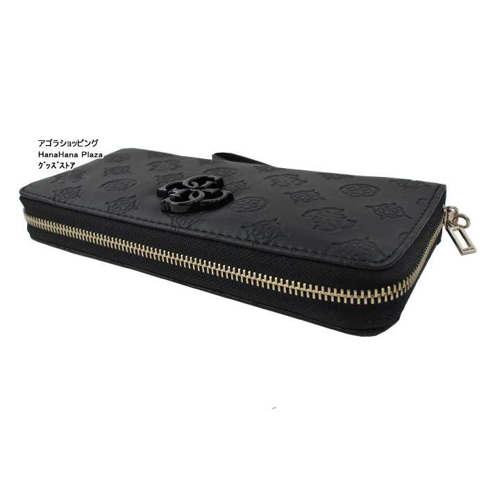 GUESS（ゲス） 財布 PD787946 BLACK GUESS 浮きロゴデザイン ラウンド