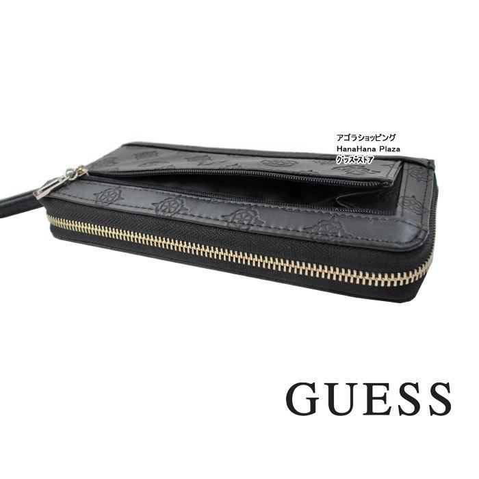 GUESS（ゲス） 財布 PD787946 BLACK GUESS 浮きロゴデザイン ラウンド