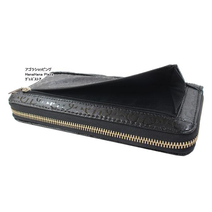 GUESS（ゲス） 財布 SG797146 BLACK 多角形プレート ラウンド