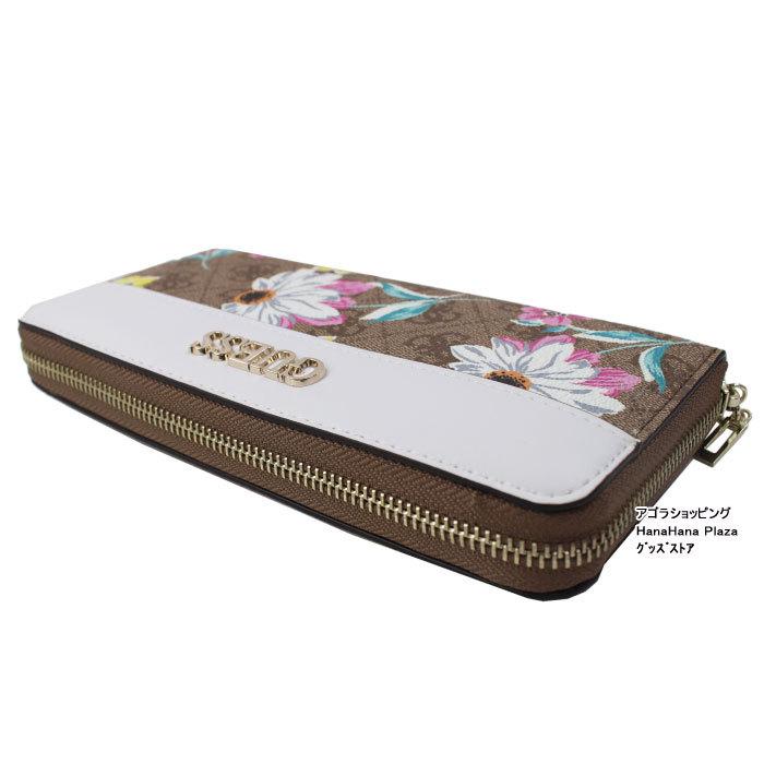 GUESS フローラルパターン　長財布 ゲス GUESS LAUREL Large Zip Around Wallet （LTL） 財布 レディース
