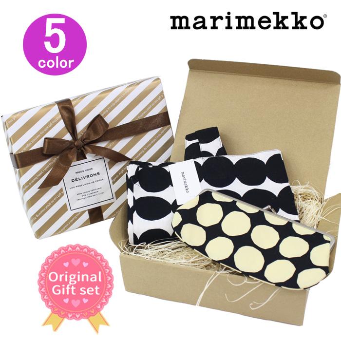 marimekko マリメッコ ギフトセット コットンバッグ 横がま口 marimekko マリメッコ ギフトセット コットンバッグ 横がま口