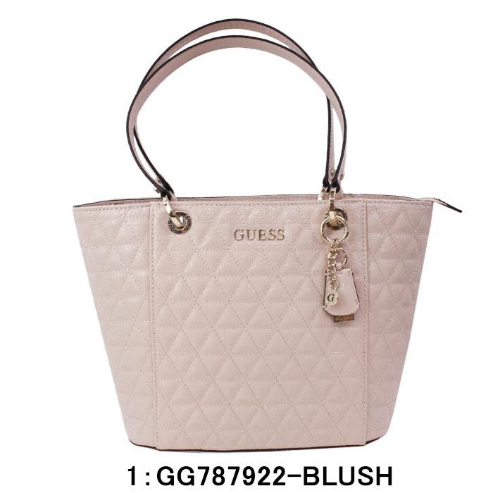 【並行輸入品】ゲス バッグ GG787922 BLUSH NOELLE トートバッグ モノグラム キルティング チャーム付き バック GUESS ab-478300_1