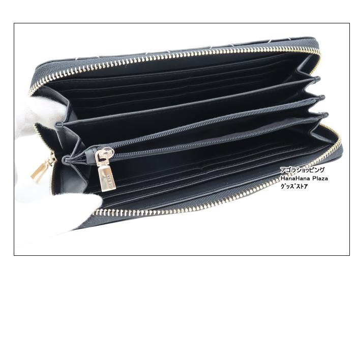 ユニオリズムカルテット　財布 GUESS（ゲス） 並行輸入品 財布 QC767946 BLACK MULTI GUESS 浮きロゴ