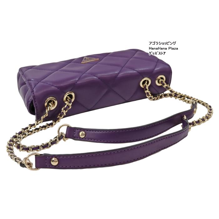 GUESS ゲス バッグ QG767921 EGGPLANT パープル チェーン GUESS ゲス バッグ QG767921 EGGPLANT パープル チェーン