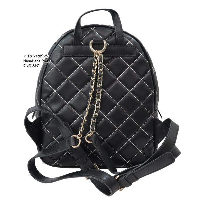 【新品・未使用】GUESS ゲス キルティング ロゴ 総柄 リュック黒　ブラック GUESS（ゲス） 並行輸入品 バッグ QC767932 BLACK MULTI リュック
