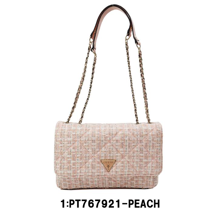 GUESS 【並行輸入品】ゲス バッグ PT767921 PEACH ツイード
