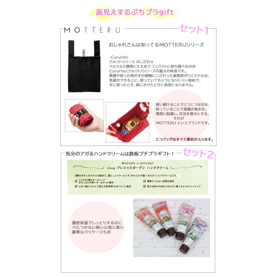 プチギフト ぷち MOTEERU エコバッグ ボタニカル ハンドクリーム 高