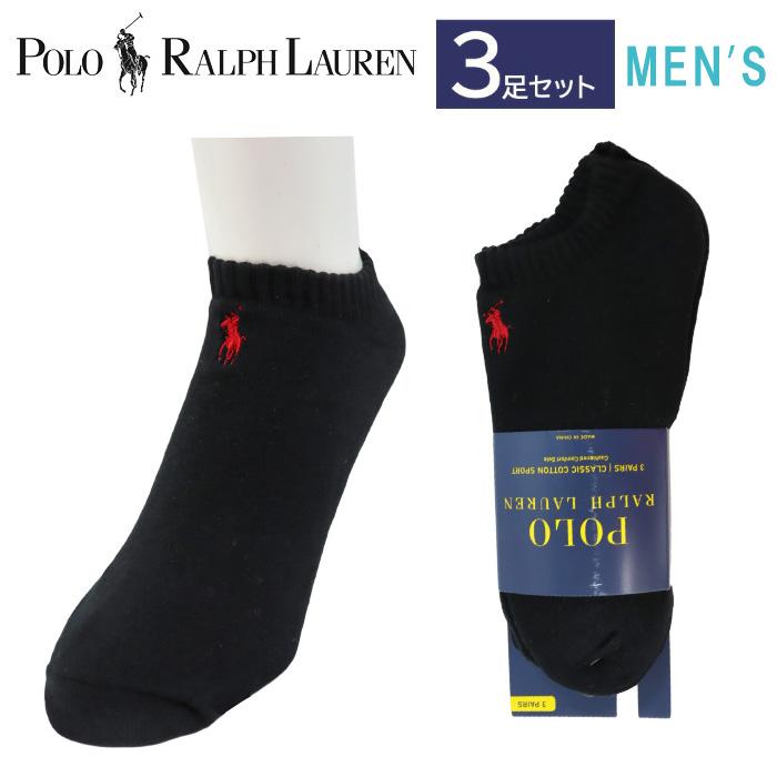 POLO RALPH LAUREN ポロ ラルフローレン 靴下 827032PK BLACK 3 POLO RALPH LAUREN ポロ ラルフローレン 靴下 827032PK BLACK 3