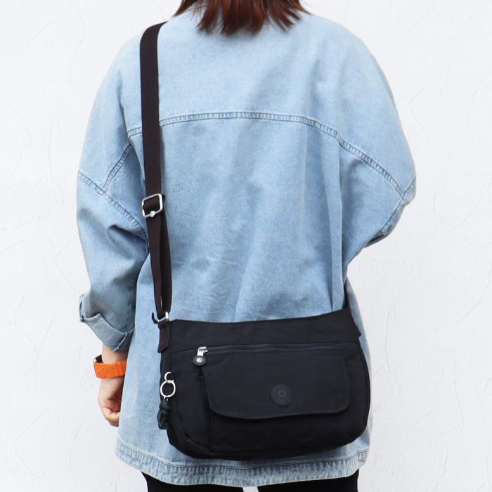 キプリング Kipling ショルダーバッグ モンキーチャーム付き ブラック 
