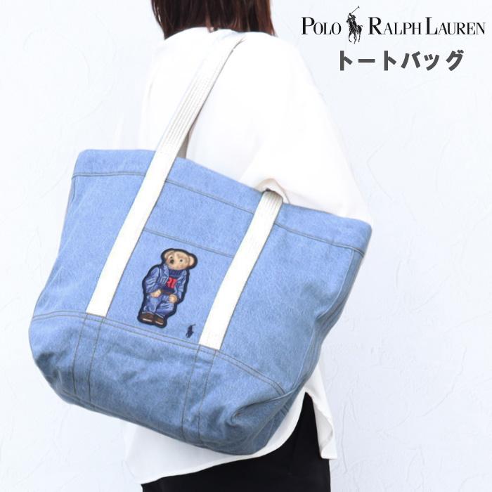 POLO RALPH LAUREN ポロ ラルフローレン ベア刺繍 トートバッグ POLO RALPH LAUREN ポロ ラルフローレン ベア刺繍 トートバッグ