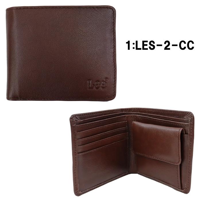 Lee（リー） 財布 二つ折り LES-2 ウォレット 山羊革 本革 メンズ