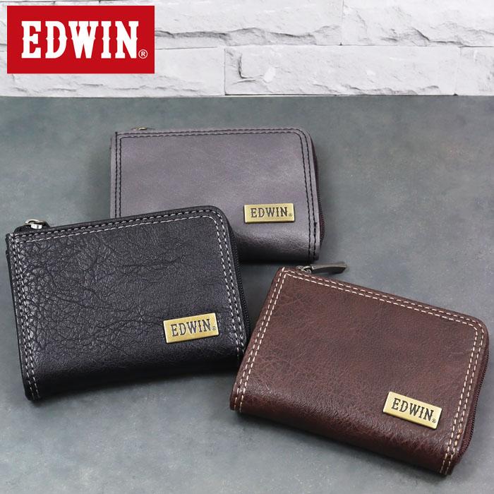 EDWIN（エドウィン） 財布 22269295 サイフ 小銭入れ シボ合皮 メタル