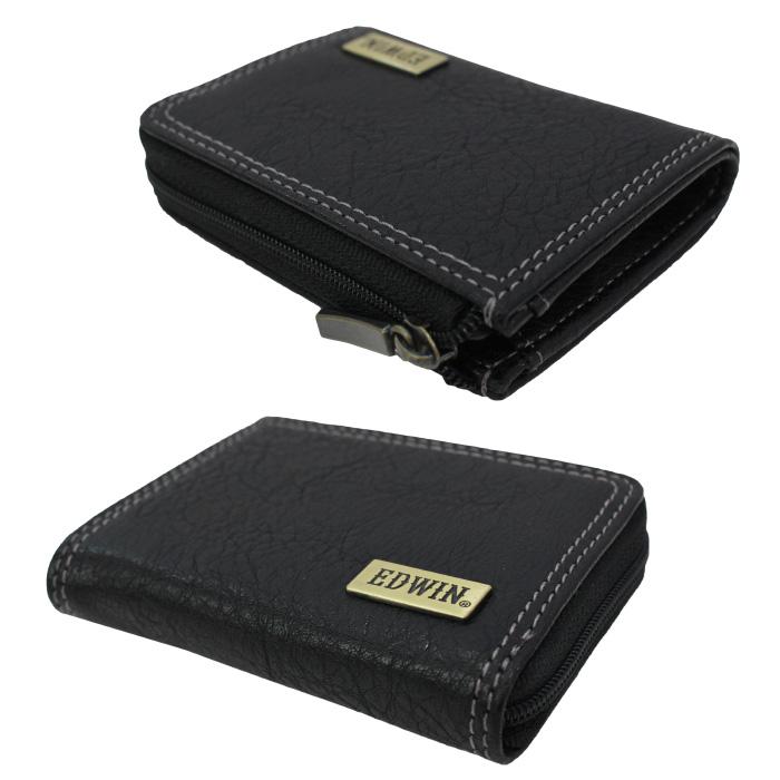 EDWIN（エドウィン） 財布 22269295 サイフ 小銭入れ シボ合皮 メタル