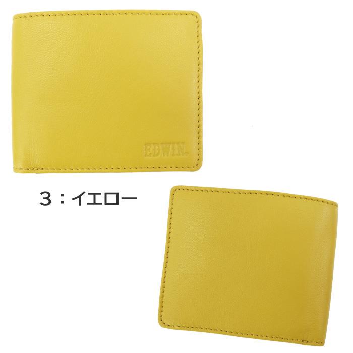 EDWIN（エドウィン） 財布 0510657 二つ折り 財布 ロゴ型押し 山羊革