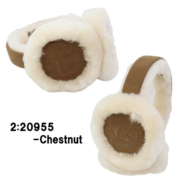 【新品未使用】UGG イヤーマフ 並行輸入】UGG アグ イヤーマフ 20955 シープスキン エンブロイダリー