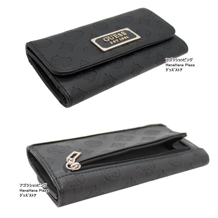 GUESS（ゲス） 財布 長財布 SG766251 BLACK ゲスプレートデザイン