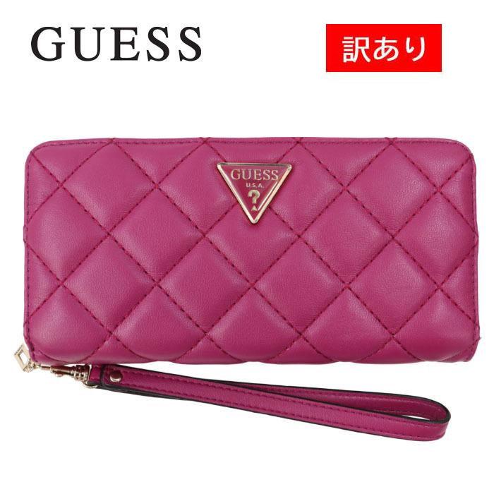 GUESS 【訳あり返品不可】cc-1734 ゲス 財布 QG767946 FUCHSIA 浮き 