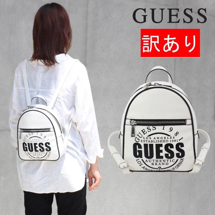 訳あり返品不可 cc-4160 ゲス バッグ WY811032 WHITE MULTI KALIPSO ホワイト ブラックロゴ リュック ミニリュック バック GUESS GUESS（ゲス） 【並行輸入品】訳あり返品不可 cc-4160 バッグ WY811032
