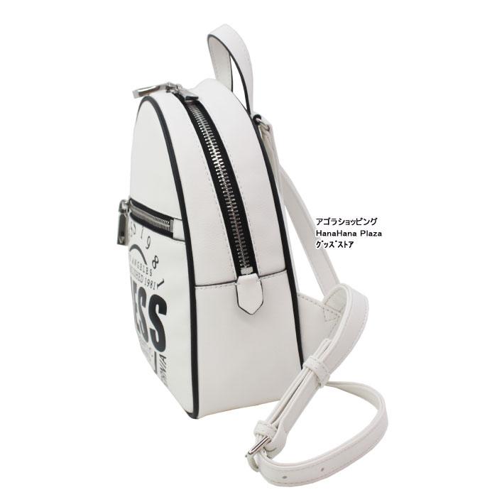 訳あり返品不可 cc-4161 ゲス バッグ WY811032 WHITE MULTI KALIPSO ホワイト ブラックロゴ リュック ミニリュック バック GUESS GUESS（ゲス） 【並行輸入品】訳あり返品不可 cc-4161 バッグ WY811032