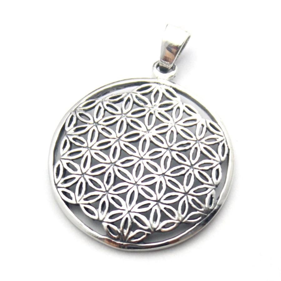 世界のアクセサリー カルメロ フラワーオブライフ flower of life 神幾何学 生命の花 ペンダントトップ シルバー９２５