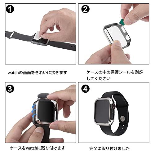 KIMOKU コンパチブル Apple Watch ケース Series SE2/SE/9/8/7/6/5/4 40mm PC+TPE材質 保護ケース 高耐久 耐衝撃 コンパチブルアップルウォッチ ケー｜store-hana｜02