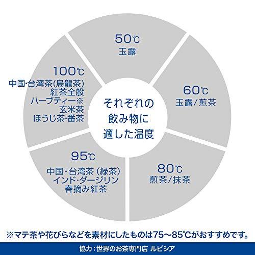 De'Longhi (デロンギ) 電気カフェケトル アイコナ KBOE1230J-GY 温度調整機能付き ステンレス ハンドドリップ 1.0L ワンプッシュ5段階温度設定 20分｜store-hana｜05