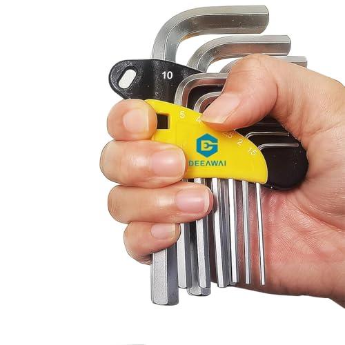 DeeAWai 六角レンチセット 9本組 六角棒レンチセット 1.5mm-10mm DeeAWai 六角レンチセット 9本組 六角棒レンチセット 1.5mm-10mm