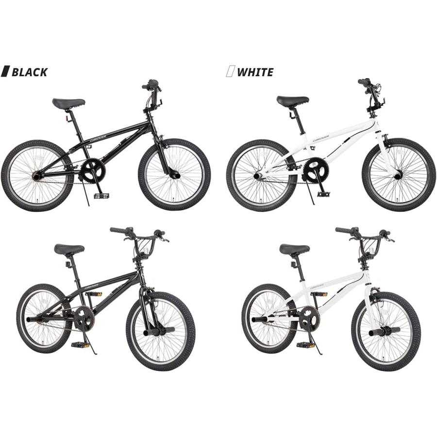 自転車 BMX 組立必要品 20インチ CANOVER カノーバー CA-X1 ブラック ホワイト スチールフレーム｜store-house-596｜06