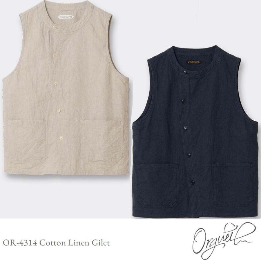 ORGUEIL（オルゲイユ） ORGUEIL Cotton Linen Gilet OR-4314 コットン