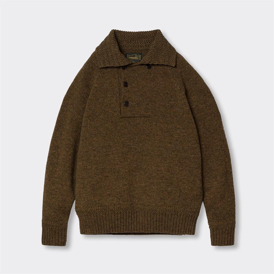 ORGUEIL オルゲイユ ショールカラー ニット ブラウン 42 ORGUEIL（オルゲイユ） ORGUEIL Command Sweater OR-9102 コマンド