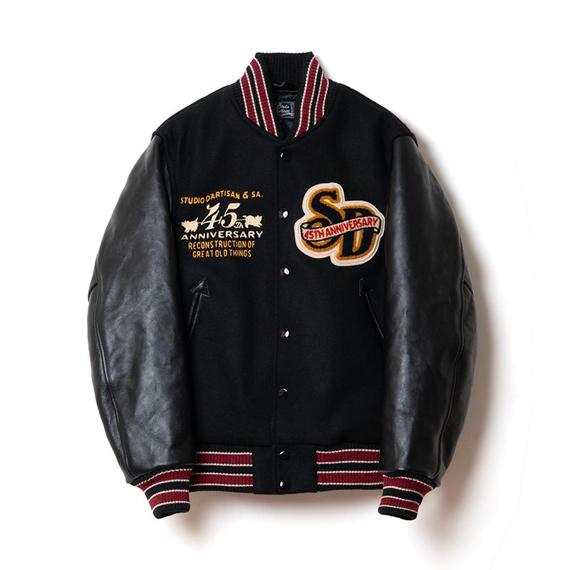 STUDIO D'ARTISAN 45th 桐生スタジャン SP-122S ステュディオ ダルチザン 通販  ウールメルトン ホースハイドレザー馬革 レプリカ デニムの画像