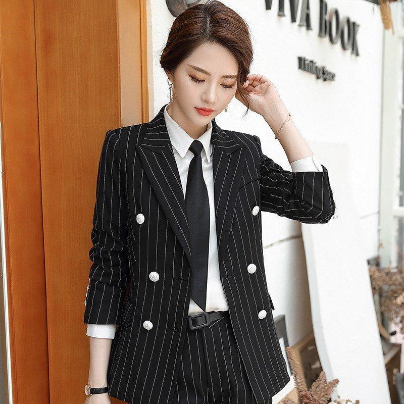 パンツスーツ リクルートスーツ ストライプ柄 長袖 レディース 卒業式スーツ 通勤 オフィス ビジネススーツ フォーマル 発表会 細身 入学式 国内正規品