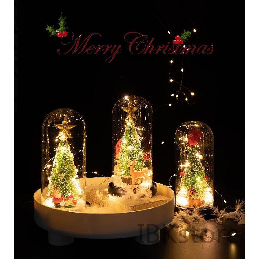 電池式 クリスマス 飾り 置物 お洒落 Ledライト ガラスカバー プレゼント 杉 窓飾り クリスマス装飾 クリスマスツリー デスクトップの装飾品 Baijian Ibkストア 通販 Yahoo ショッピング