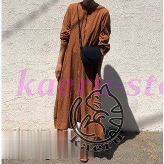 最高級 足首丈 柄長袖 ラウンドネックドット シフォンストレート 秋冬 ファッション 40代 代30代 フリーサイズ ロングワンピース スカート ワンピース 商品到着後レビューと評価を書く 弊店にご連絡頂ければ850円返金する 優良配送は対象外 Www Doebem Org Br