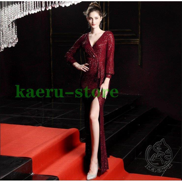 現品限り一斉値下げ 結婚式 イブニングドレス ウェディングドレス Vネック 4色 タイトワンピース パーティードレス ワンピ レディース 発表会 かわいい オシャレ 大人 お嬢様 Aライン 色 3 Michiganestateplanning Com