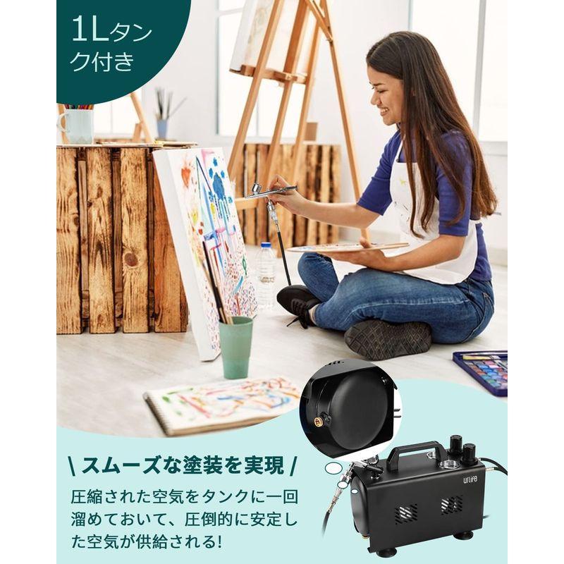 urlife HPCube 2色 エアブラシ コンプレッサー 2本 エアブラシ urlife HPCube 2色 エアブラシ コンプレッサー 2本 エアブラシ