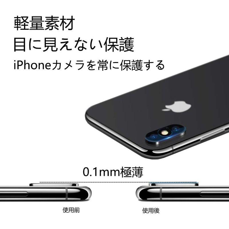 iPhoneX iPhoneXS iPhoneXS Max カメラレンズ フィルム カメラフィルム保護フィルム 0.1mm極薄 99%高透過｜store-kuronecokonbu｜05