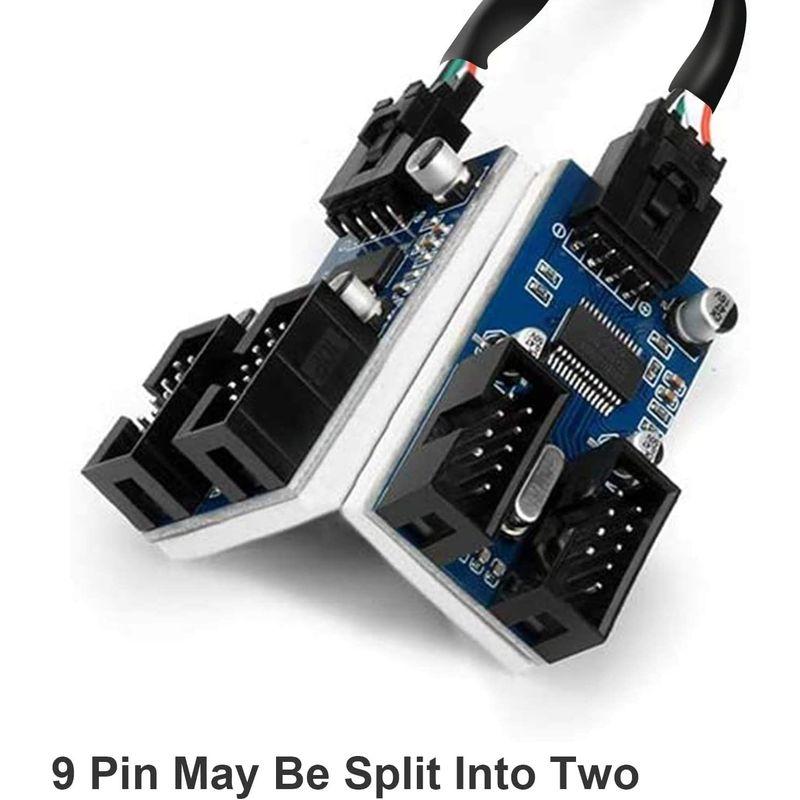 マザーボード 9ピン USB 1 → 4 ポート 増設 変換 アダプター マザーボード 9ピン USB 1 → 4 ポート 増設 変換 アダプター