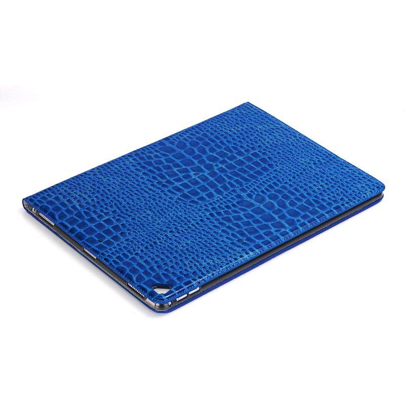 iPad Pro 12.9インチ ケース 初代、第2世代対応 ワニ型人工皮革製 スリープ機能付きカバー ブラケット付き - ブルー｜store-kuronecokonbu｜06