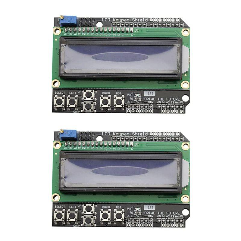 VKLSVAN 2個 DC 5V 1602 LCD キーパッド ディスプレイ シールド ブルー バックライトを Arduinoに対応｜store-kuronecokonbu｜08