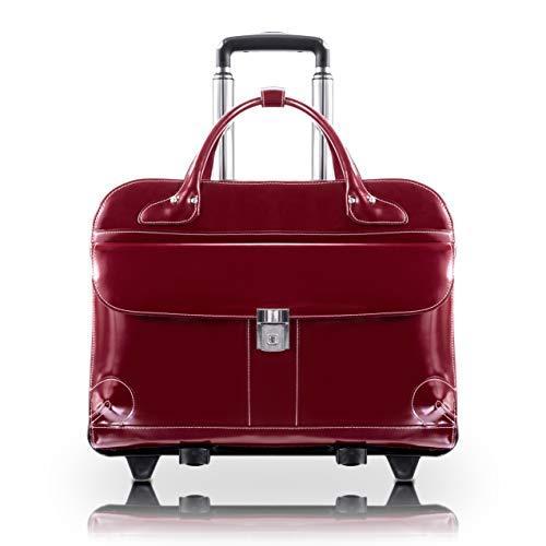 McKlien 96616 Lakewood 96616- Red Leather Ladies 【35％OFF】 72%OFF Detachable-Wheeled 並行輸入品 Checkpoint-Friendly Briefcase Fly-Through