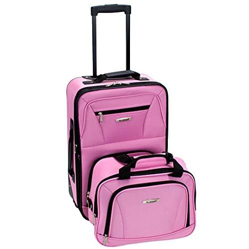 Rockland Fashion Softside Upright Luggage Set Pink 2 Piece 14 19 並行輸入品 通常便なら送料無料