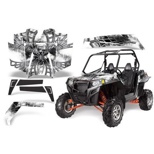 Creatorx グラフィックスキット デカール ステッカー ポラリス Rzr 900 900xp Xp Side X Side Spiderx ホワイト 並行