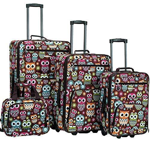最大67％オフ！ AL完売しました Rockland Jungle Softside Upright Luggage Set Owl 4-Piece 14 29 24 28 並行輸入品 justspells.com justspells.com