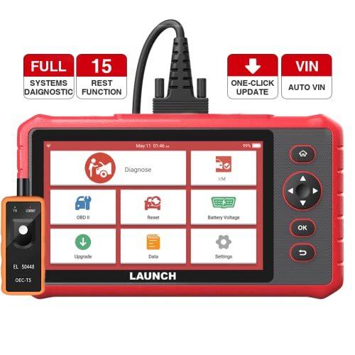 LAUNCH Scanner CRP909X Diagnostic Scan Tool (2021 New Elite Ver.) Full System OBD2 Scanner 15 Reset Functions 7 Inch Touch Screen Oil Reset, プラグコード